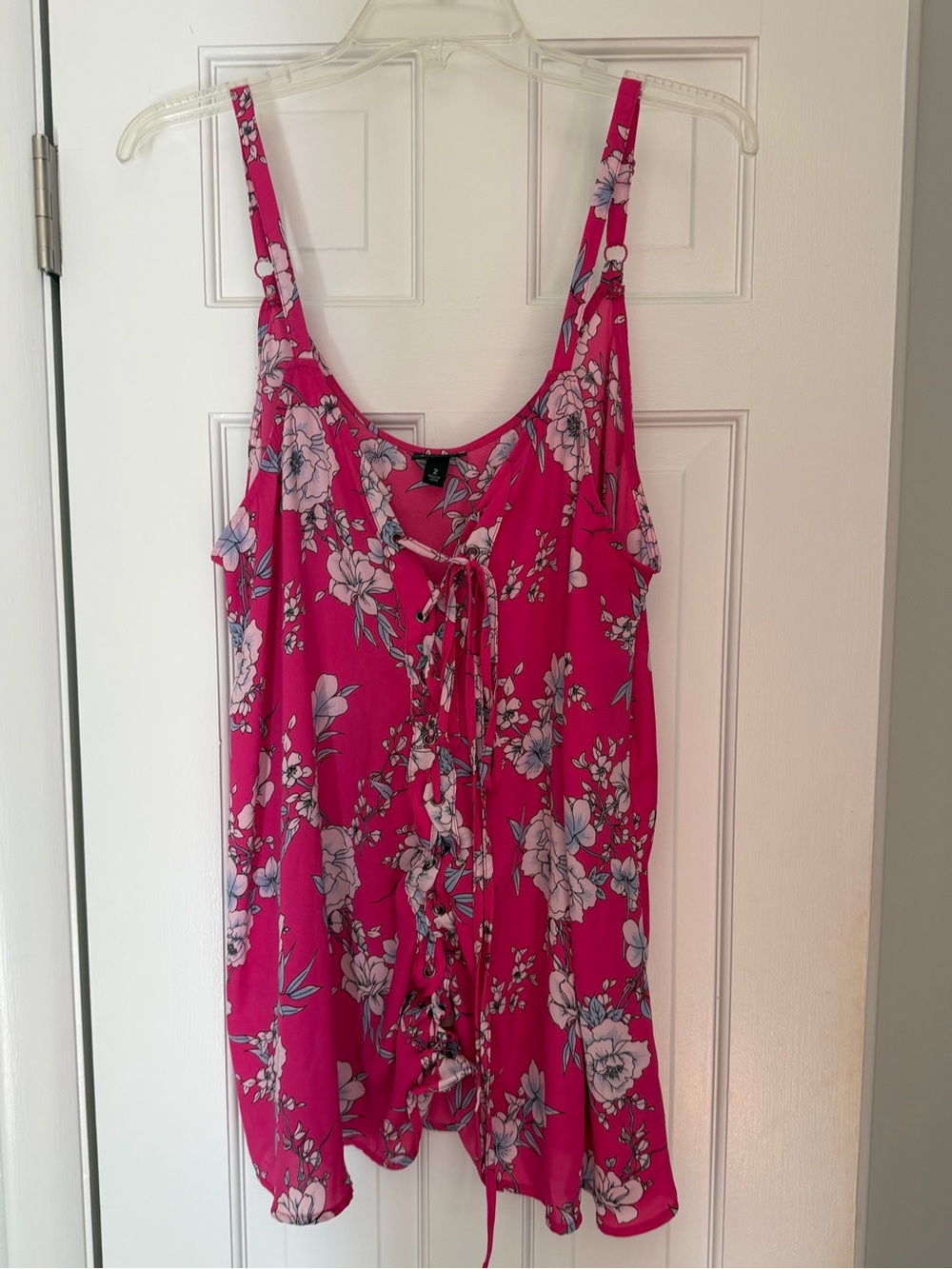 torrid Hot Pink Floral Tie-Front Camisole